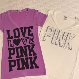 PINK Short Sleeve Shirt Bundle! Victoria’s Secret